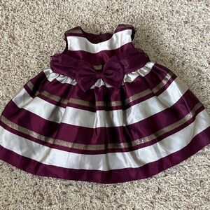 Bonnie Baby Holiday dress Burgundy NEW 0-3 Month